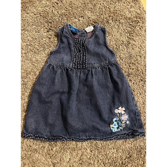 Blues Clues Vintage Y2K Denim Dress 3T 2002 Viacom Embroidery - Picture 1 of 7